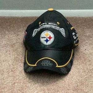 Vintage Pittsburgh Steelers Super Bowl XL 2005 Championship Leather Hat